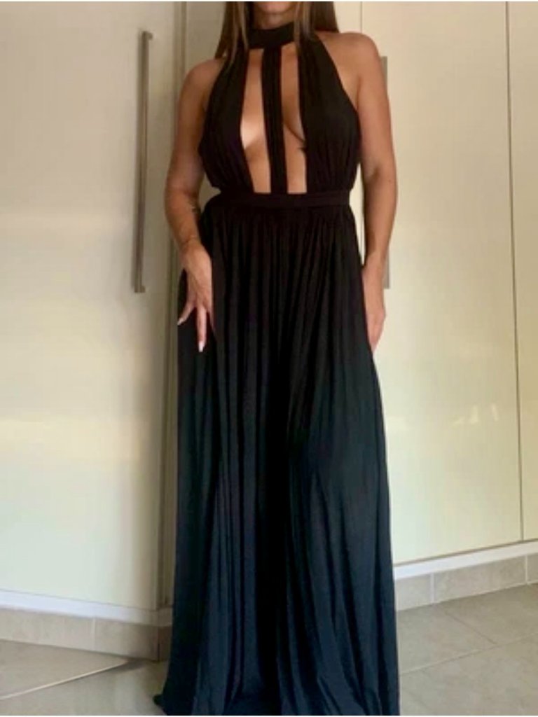 Nwt Mistress Rocks "Lioness" Black Open Front Long Dress Sz Small